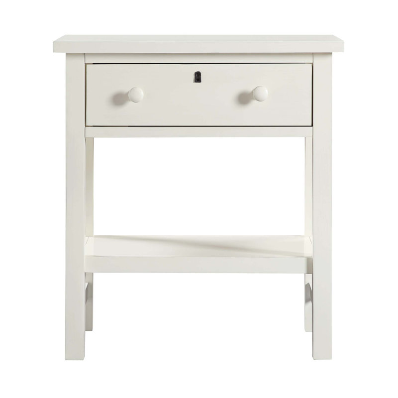 Finley 1-drawer Storage Nightstand, Antique White