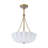 Classic Glam 3-Light Pleated Glass Chandelier