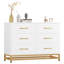 Commode 6 tiroirs, commode en bois pour placard, meuble télé, commode Morden pour chambre à coucher, salon, couloir-239005759