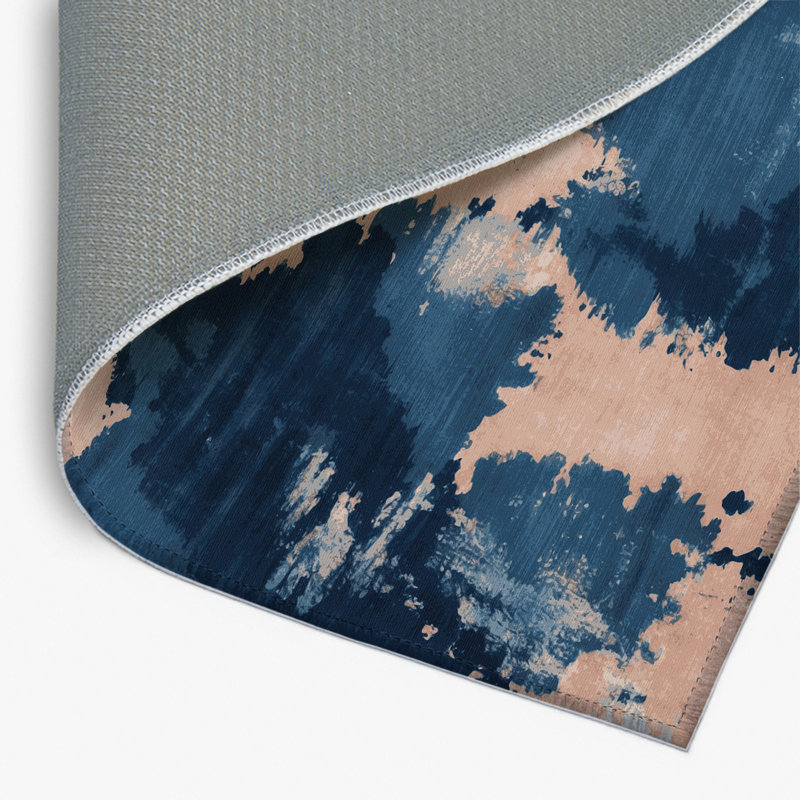 Watercolor Gray Indoor and Outdoor Area Rug, Rectangle 4' x 6'