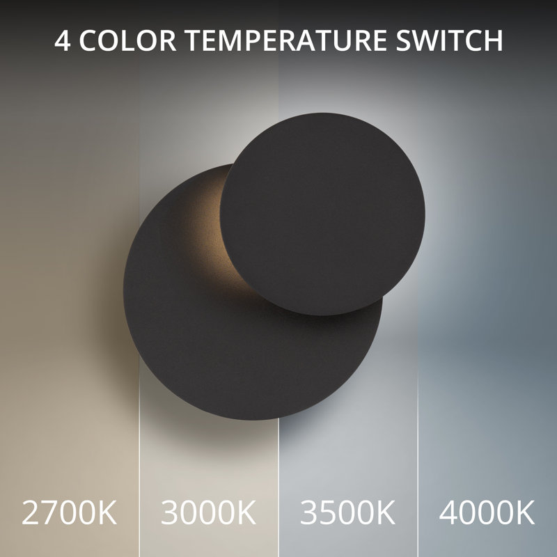 Moonglow LED Wall Sconce, Black, 2700