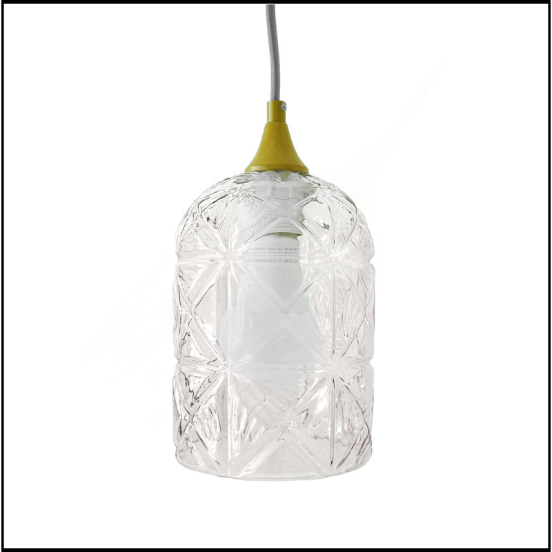 Luminaire suspendu - doré et transparent