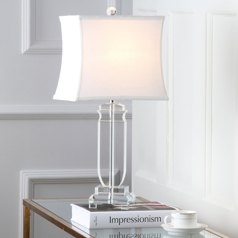 Lampe de table en verre transparent 24 po Damato