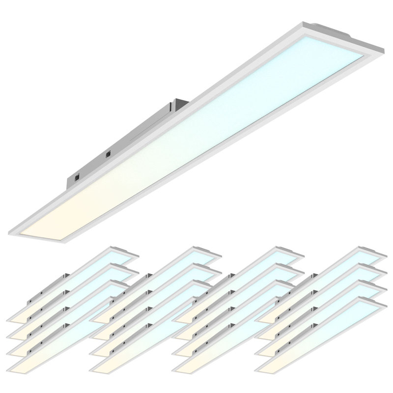 Panneau encastré rétroéclairé DEL 6 x 4 pi 4CCT 3000K-5000K 18W / 28W / 40W sélectionnable, jusqu'à 4400LM, plafonniers à abat-jour, gradué UL 0-10V, paquet de 16