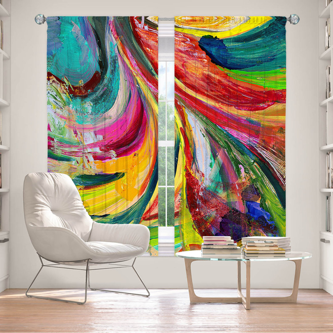Blethyn Synthetic Room Darkening Curtain Pair (Set of 2) East Urban Home Size per 