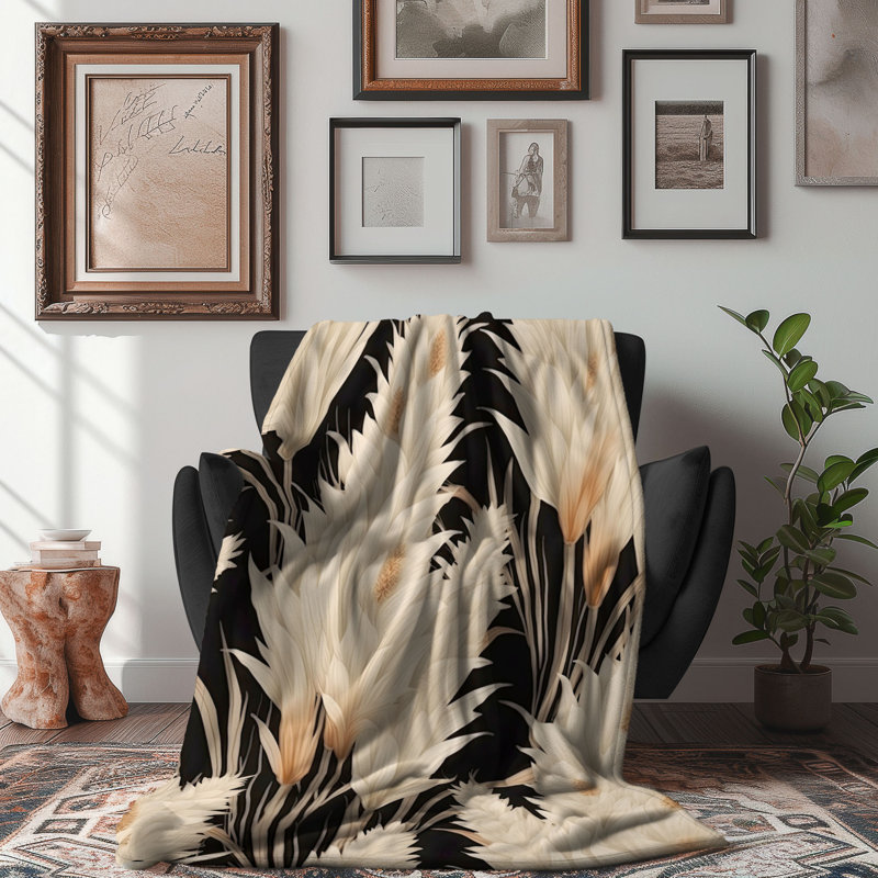Jeté Whispering Plumes - 1 pièce Sherpa Premium, Grand lit