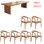 Nordic style solid wood rectangular table set.