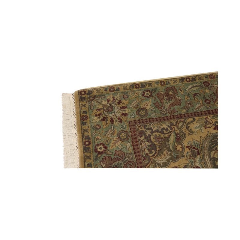 Wool Oriental Area Rug in Gold