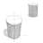 Demy 18"W Genuine Marble Industrial End Table with Slatted Metal Base, Assembled-112005522
