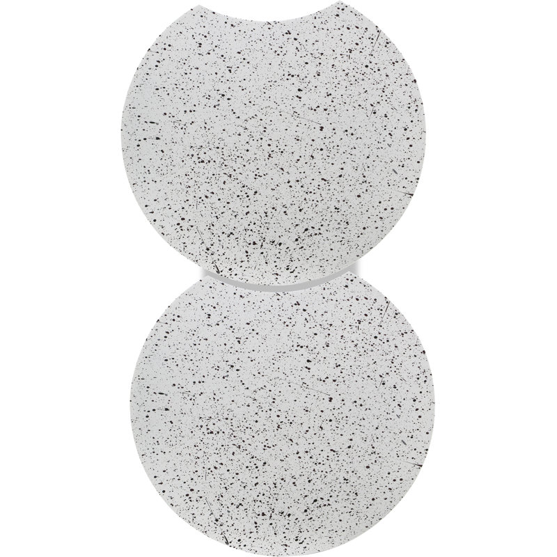 Ismah Iron Top End Table Set, White