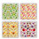 Premium Natural Stone Glass Mat Set (4 Pieces), 3.9 x 3.9 x 0.4 inches | 100% Natural Stone for Durability & Elegance | Perfect for Protecting Surfaces, Ideal for Home & Office Use, Stylish & Functional Design