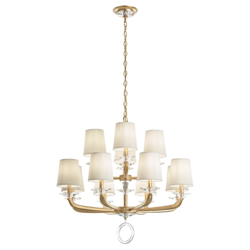 Emilea 12 - Light Chandelier, French Gold