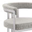 Ensemble de salle à manger en marbre blanc avec chaises Lazy Susan et Boucle-316468227-316468229