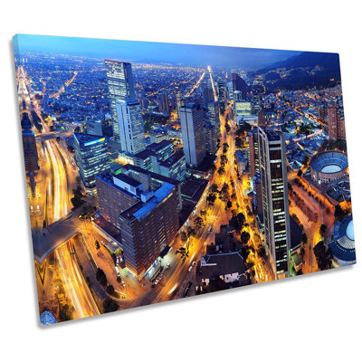 Bogota Skyline Colombia - Wrapped Canvas Print