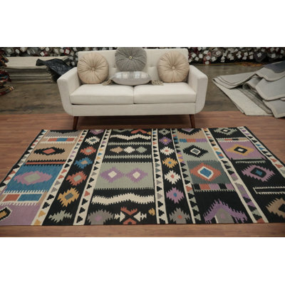 Southwestern Inspired Kilim Area Rug 5x8