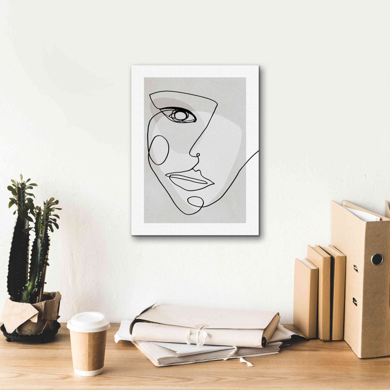 «Face Line 4» par Design Fabrikken, estampe numérique sur toile, H 16 po x l 12 po x P 0,75 po