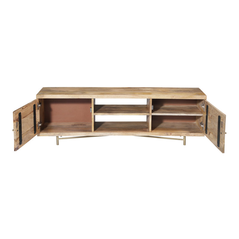Miser Unfinished TV Stand for TVs up to 55", Natural