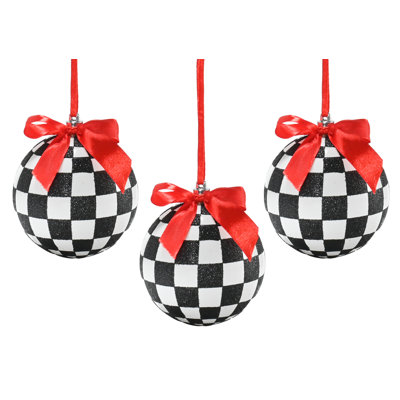 Ornement boule à carreaux