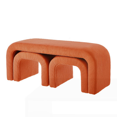 U-Shaped Modern Bench Set of 3