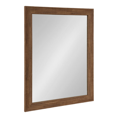 Travon Textured Farmhouse Rectangle Bathroom Mirror