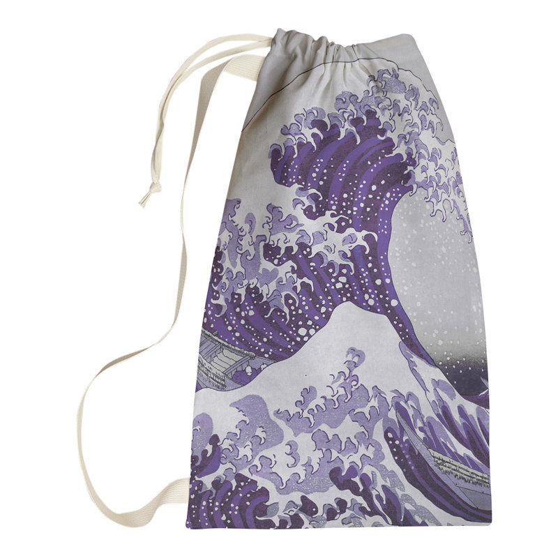 Hague Fabric Laundry Bag with Handles, Large (76.5" H x 29.5" W x 1.5" D), Purple