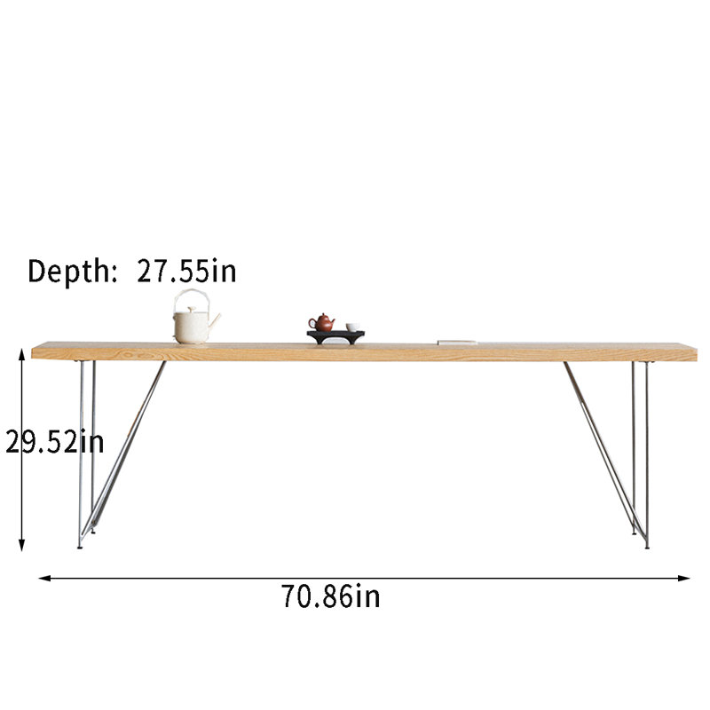 Table de salle à manger Kaylonni, L 27,55 po x L 70,86 po