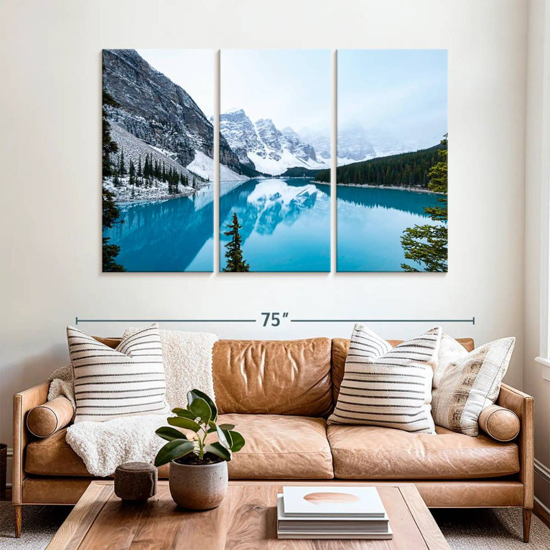 Alvord Moraine White Winter, 42" H x 65" W