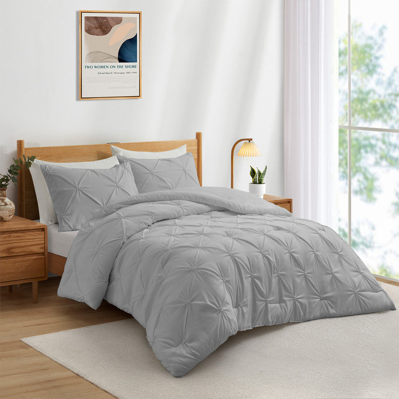 White Full/Queen Down Alternative Microfiber Comforter Set
