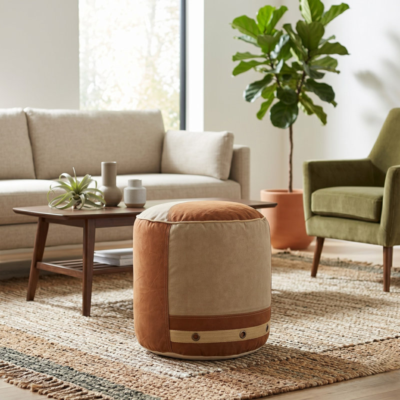 Abedin Upholstered Pouf