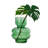 Luciel 8" Green Bubble Glass Table Vase-119598365-95418618