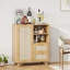 Buffet en rotin avec tablette réglable, buffet avec tiroirs pour le salon, la cuisine, le vestibule-2034195920