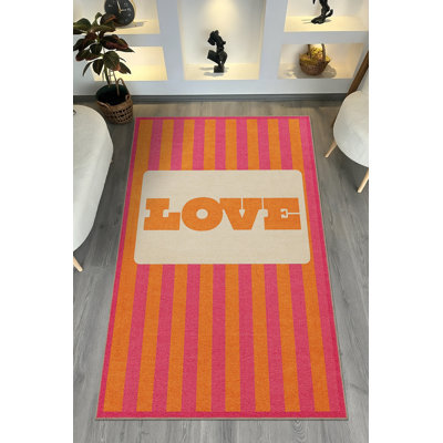 Tapis tissé orange Mosso