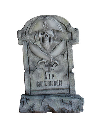 Pirate Captain Tombstone Statue