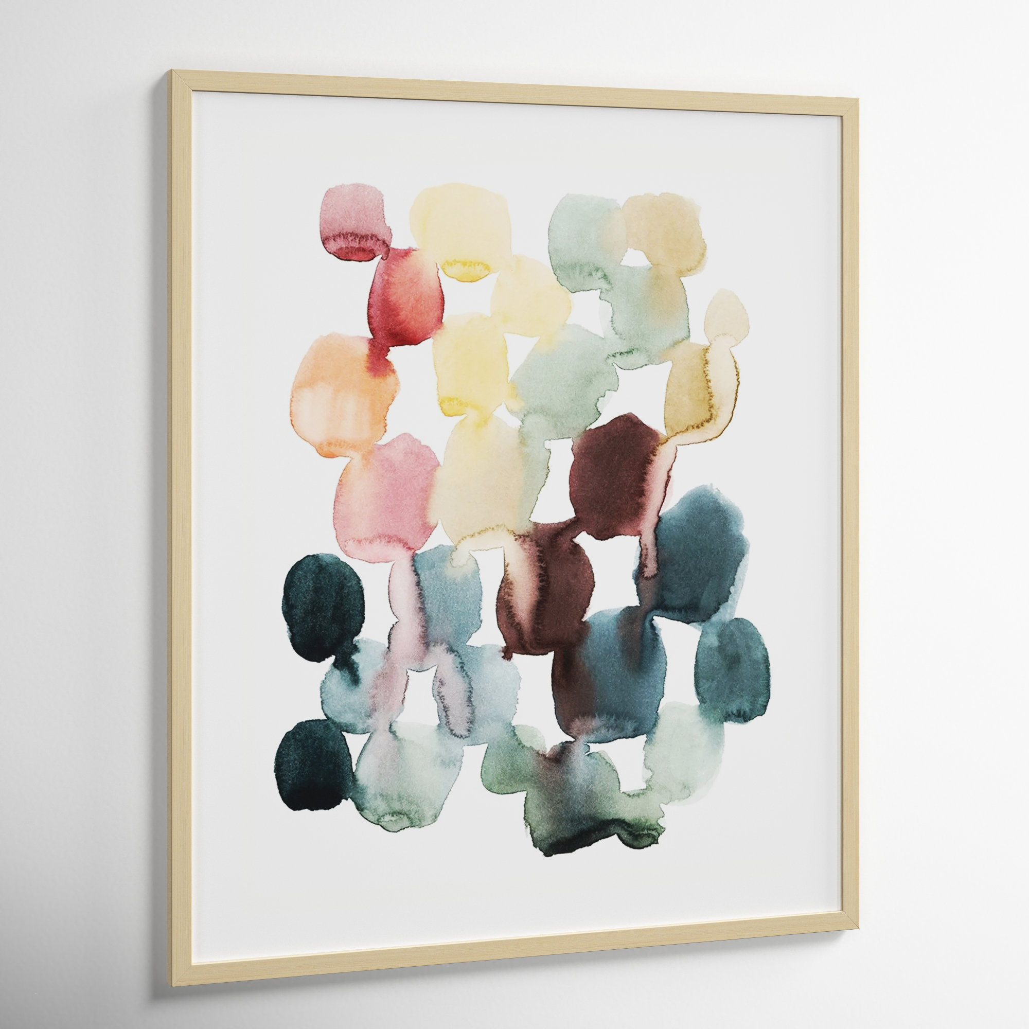 Desert Stones II by Grace Popp, Natural Framed Paper, 37" H x 31" W