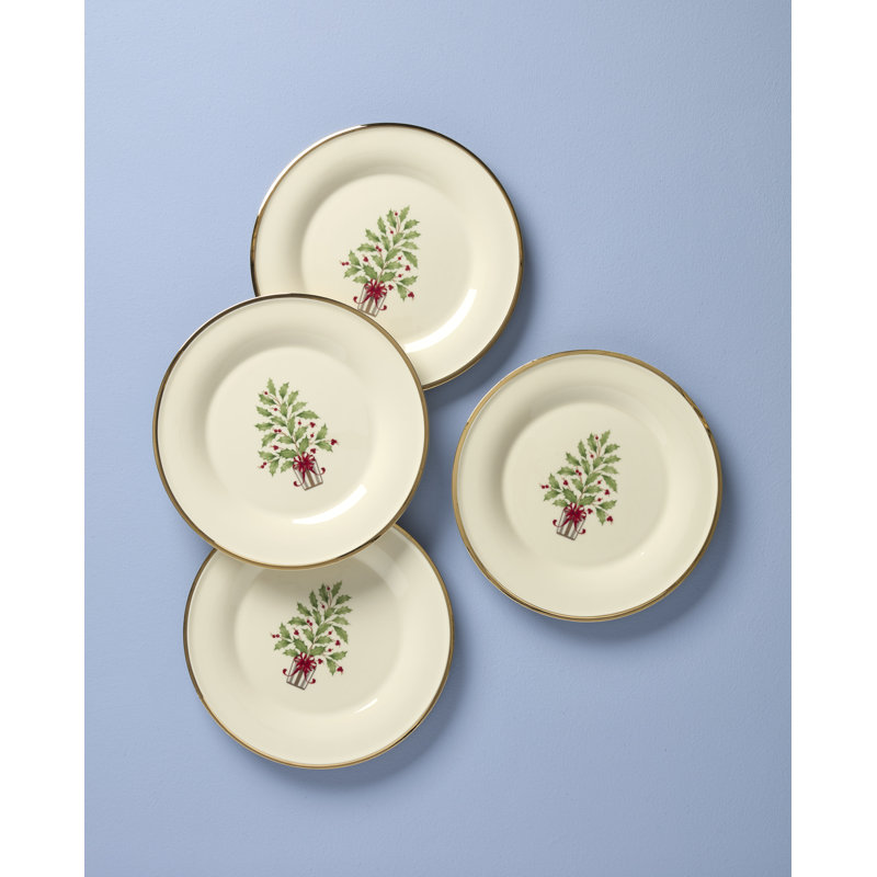 Holiday Tree Accent Plates, Set of 4