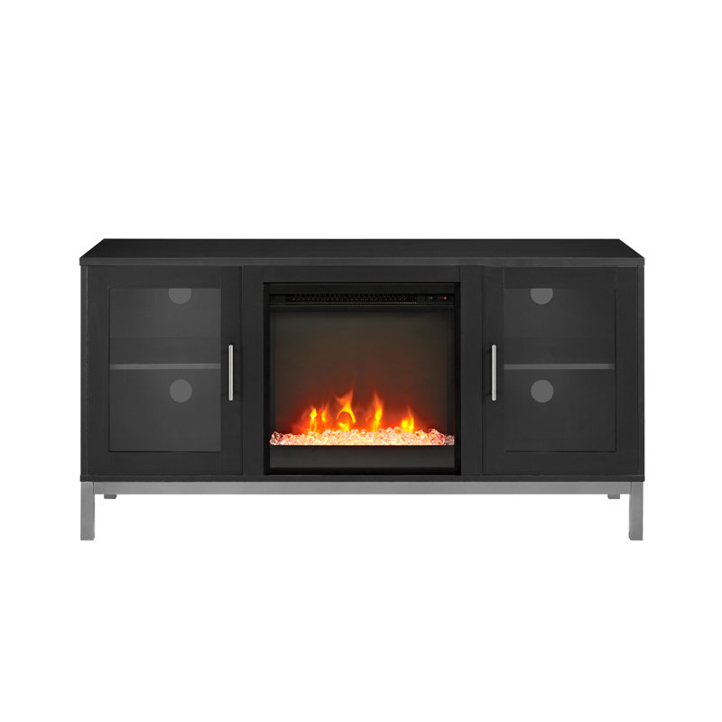 Phillippi Unfinished with Fireplace Included, Black