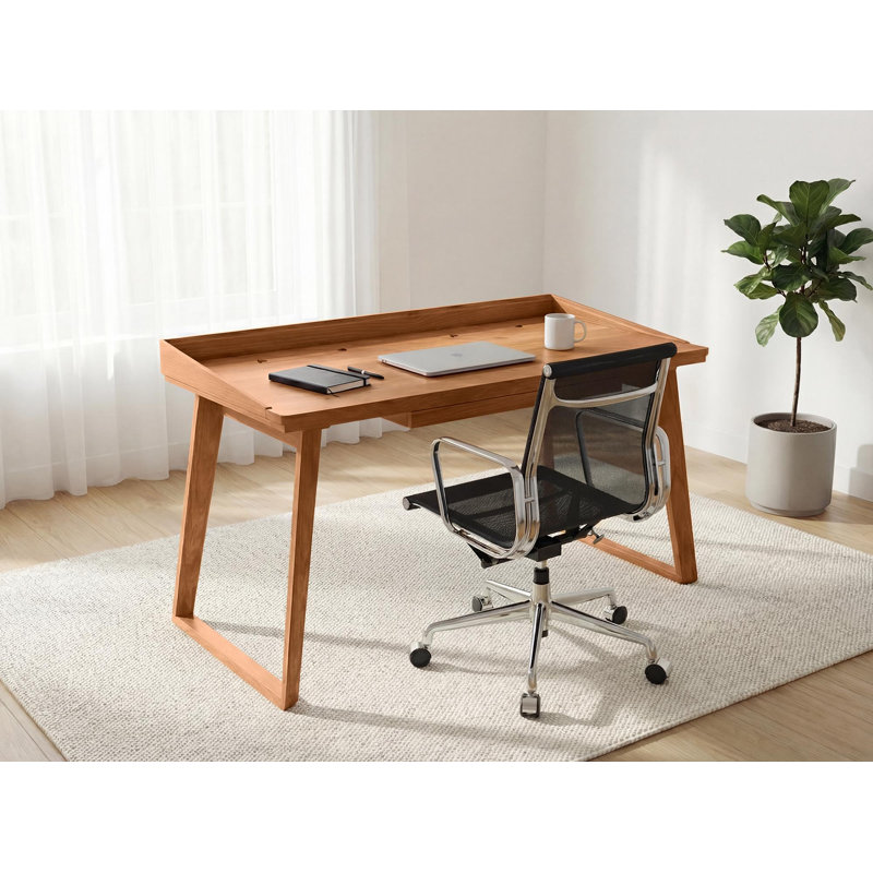 Odin  Desk, Autumn Cherry, Pencil Drawer, 30" x 72"