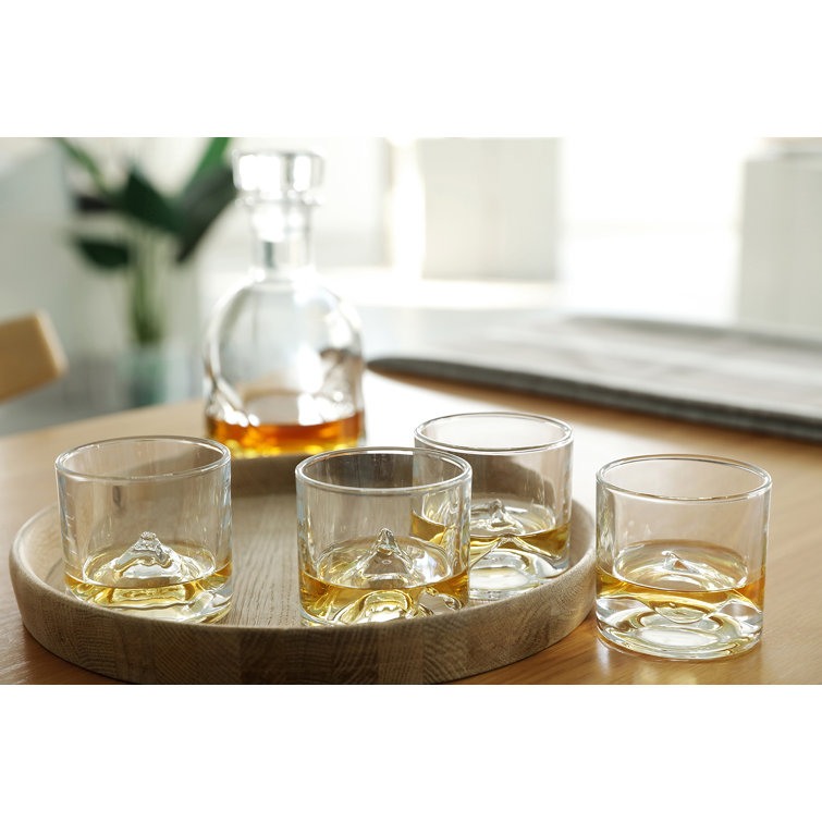 LIITON The Peaks Crystal Whiskey Decanter Set with Glasses