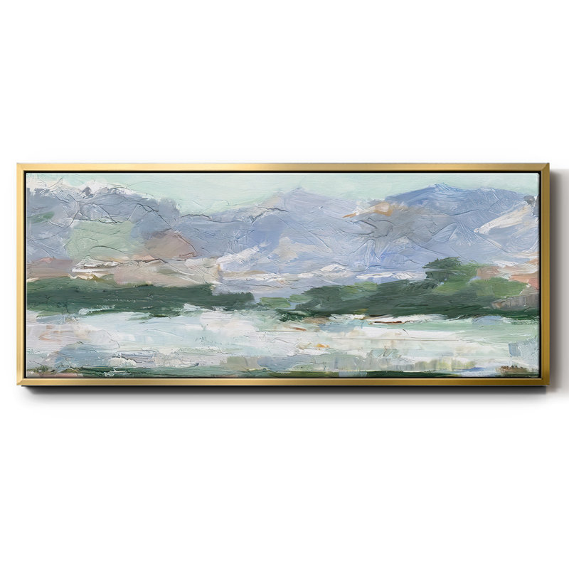 Pastel Mountain View II- Framed Canvas