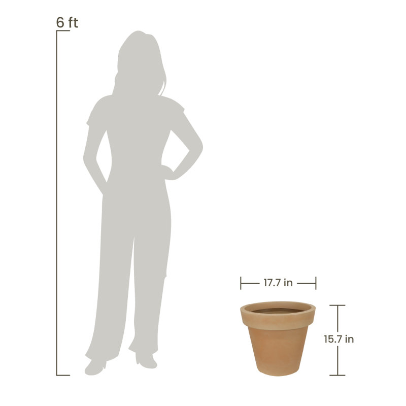 Ibira Wall Planter, Terracota, 15.7" H x 17.7" W x 17.72" D