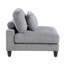 Chaise sans accoudoirs modulaire Mear avec pieds en bois massif noir, velours côtelé gris