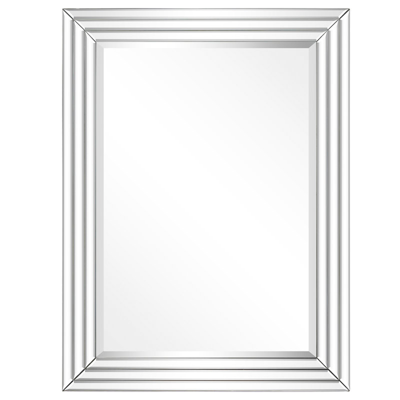 Neomi Glass Frame Rectangle Wall Mirror