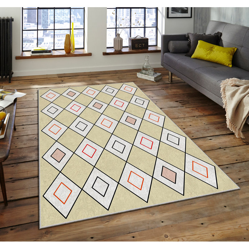 Tapis luxueux, 100% polyester, 5,9 x 9,2 pieds | Poids de 740 g / m², tissu en velours facile à nettoyer, tissu velours facile à nettoyer, hauteur des poils de 0,08 po | Lavable à la machine, parfait pour le salon et la chambre à coucher