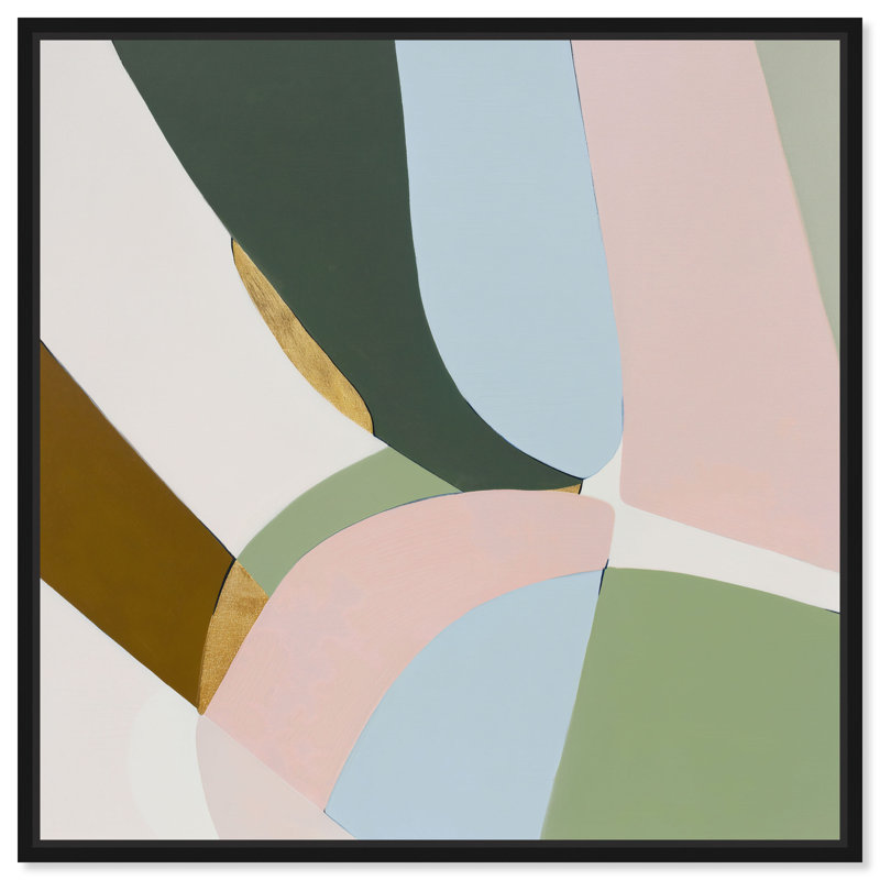 "Soft Structure I", impression sur toile encadrée par Art Remedy, cadre noir, 24 x 24, 25"H x 25"W, Black Frame