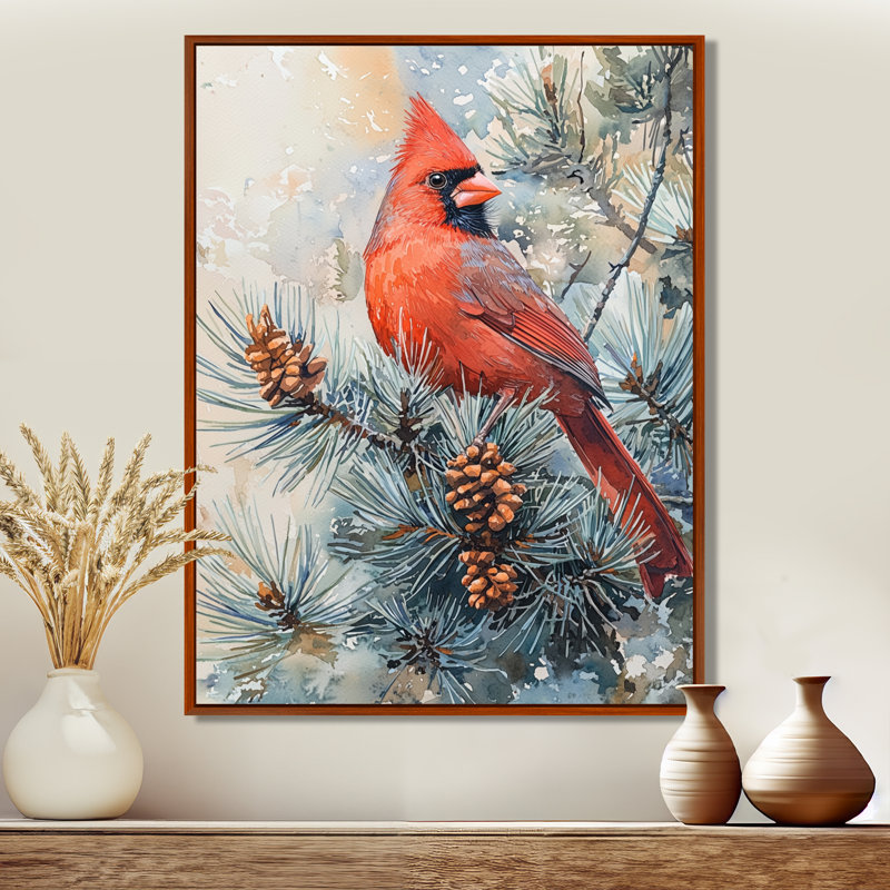 Ferrel - grand oiseau, art mural, Brun, Impression encadrée sans passe-partout, H 20 po x l 12 po