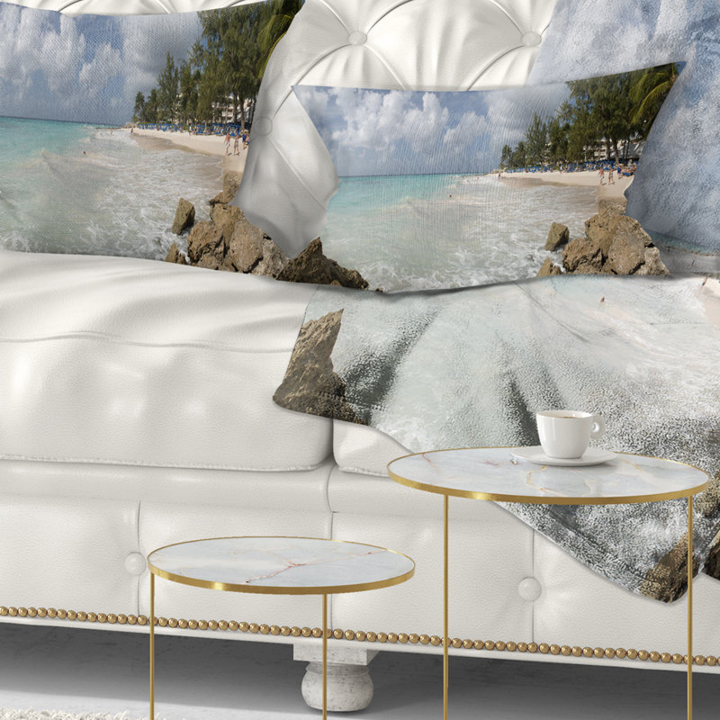Coussin lombaire en mer seascape barbade island