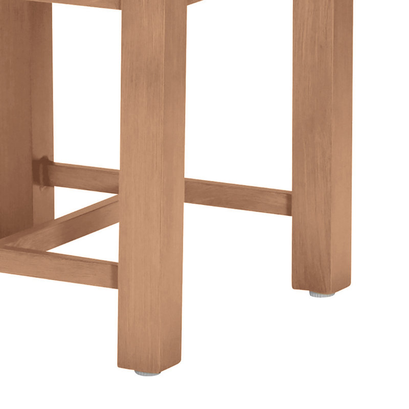 Club Teak Outdoor Side Table, Natural Teak