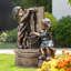 Fontaine garçon et fille en résine Chalfield