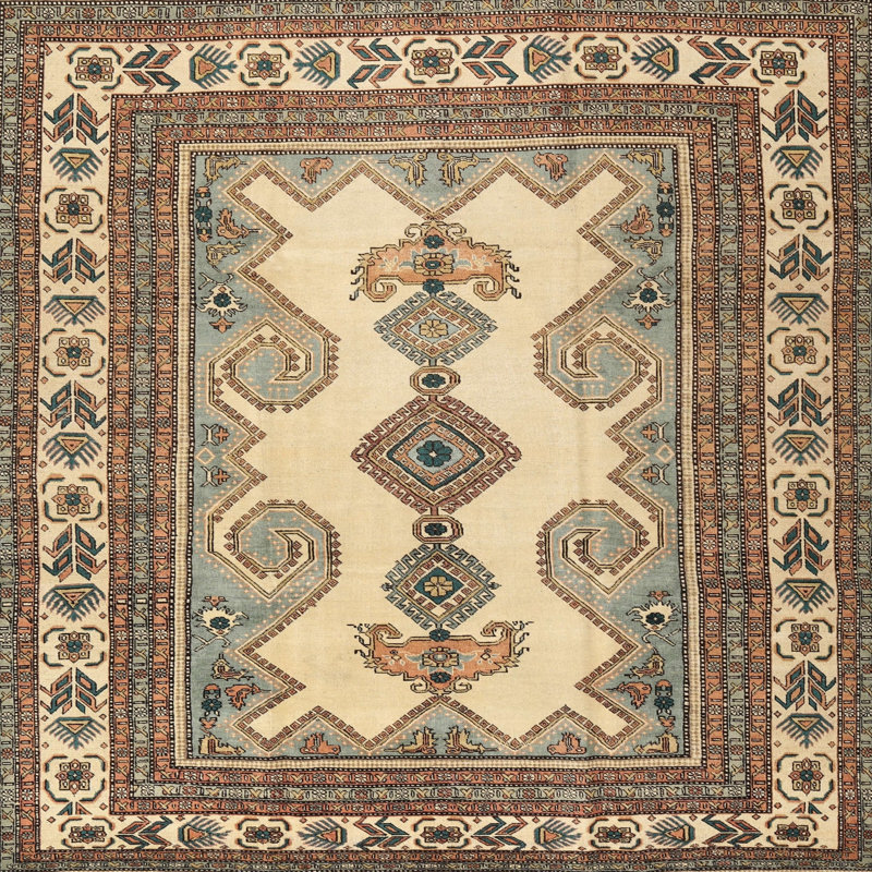 Oriental Indoor Rug, Square 3'