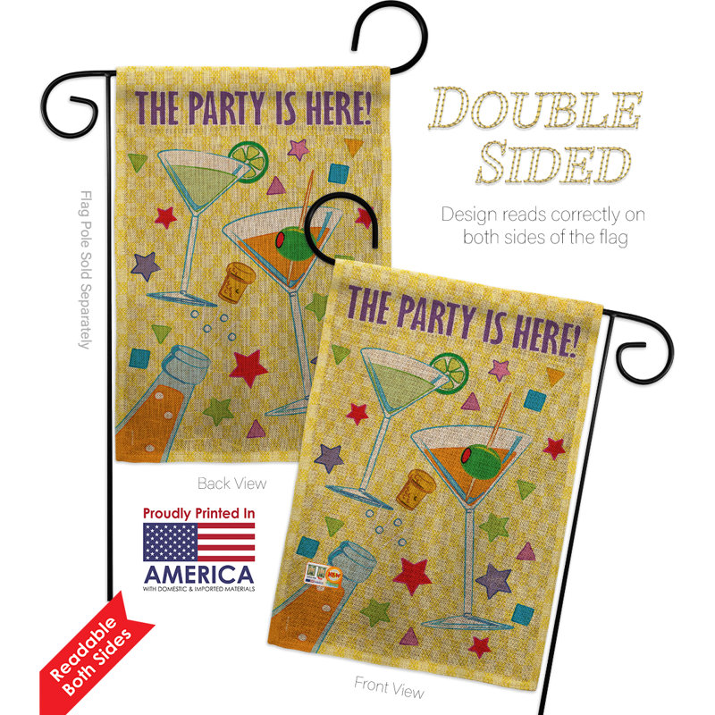 Occasion spéciale de fêtes & en toile jutes à 2 côtés 18,5 x 13 po drapeau de jardin